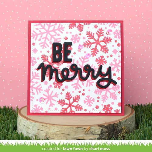 Simon Says Stamp! Lawn Fawn SNOWFLAKE BACKGROUND Stencils lf2710