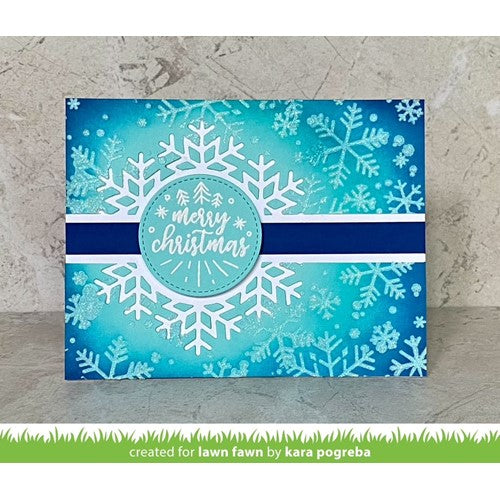 Simon Says Stamp! Lawn Fawn SNOWFLAKE BACKGROUND Stencils lf2710