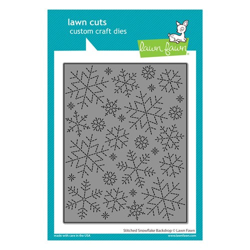 Simon Says Stamp! Lawn Fawn STITCHED SNOWFLAKE BACKDROP Die Cut lf2704