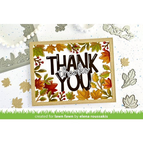 Simon Says Stamp! Lawn Fawn FALL LEAVES BACKDROP Die Cuts lf2703