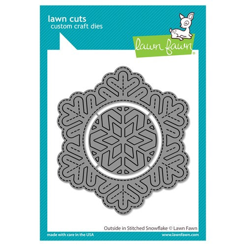 Simon Says Stamp! Lawn Fawn OUTSIDE IN STITCHED SNOWFLAKE Die Cuts lf2702