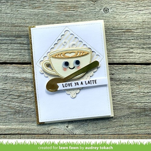 Simon Says Stamp! Lawn Fawn LOVELY LATTE Die Cuts lf2698