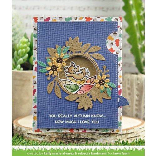 Simon Says Stamp! Lawn Fawn MAGIC IRIS FALL LEAVES ADD-ON Die Cuts lf2696