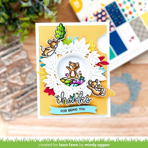 Simon Says Stamp! Lawn Fawn MAGIC IRIS FALL LEAVES ADD-ON Die Cuts lf2696 | color-code:ALT2