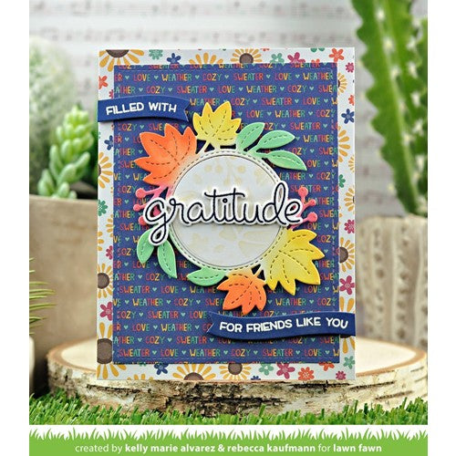 Simon Says Stamp! Lawn Fawn MAGIC IRIS FALL LEAVES ADD-ON Die Cuts lf2696