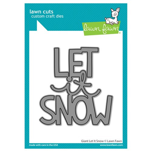 Simon Says Stamp! Lawn Fawn GIANT LET IT SNOW Die Cut lf2695