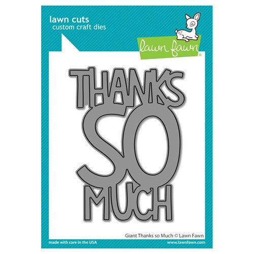 Simon Says Stamp! Lawn Fawn GIANT THANKS SO MUCH Die Cut lf2693