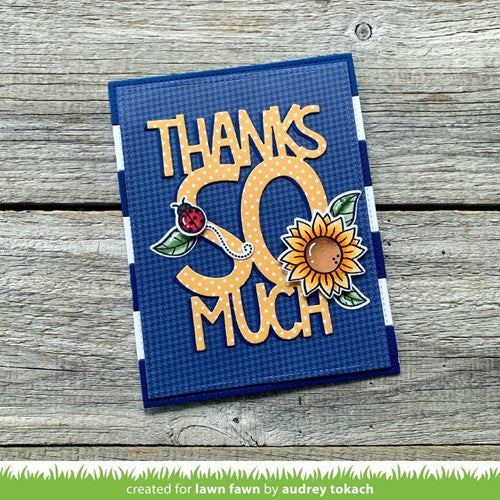 Simon Says Stamp! Lawn Fawn GIANT THANKS SO MUCH Die Cut lf2693