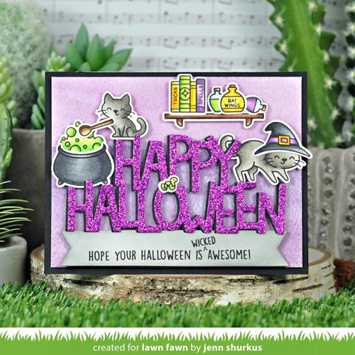 Simon Says Stamp! Lawn Fawn GIANT HAPPY HALLOWEEN Die Cut lf2691