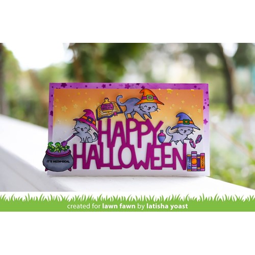 Simon Says Stamp! Lawn Fawn GIANT HAPPY HALLOWEEN Die Cut lf2691