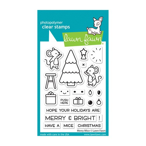 Simon Says Stamp! Lawn Fawn MERRY MICE Clear Stamps lf2684