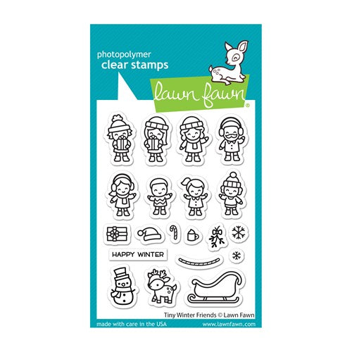 Simon Says Stamp! Lawn Fawn TINY WINTER FRIENDS Clear Stamps lf2678
