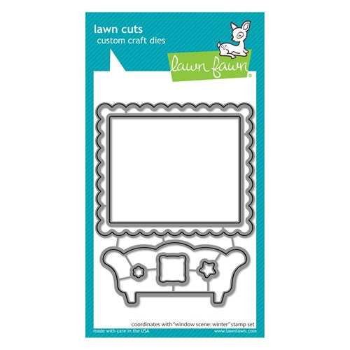 Simon Says Stamp! Lawn Fawn WINDOW SCENE WINTER Die Cuts lf2673