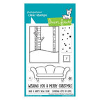 Simon Says Stamp! Lawn Fawn WINDOW SCENE WINTER Clear Stamps lf2672