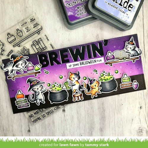 Simon Says Stamp! Lawn Fawn PURRFECTLY WICKED ADD-ON Clear Stamps lf2666