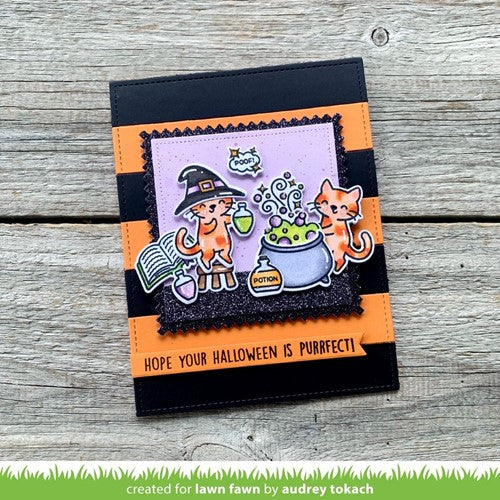 Simon Says Stamp! Lawn Fawn PURRFECTLY WICKED ADD-ON Clear Stamps lf2666