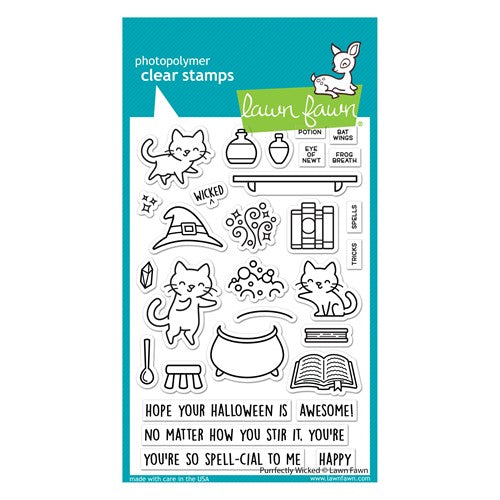 Simon Says Stamp! Lawn Fawn PURRFECTLY WICKED Clear Stamps lf2664