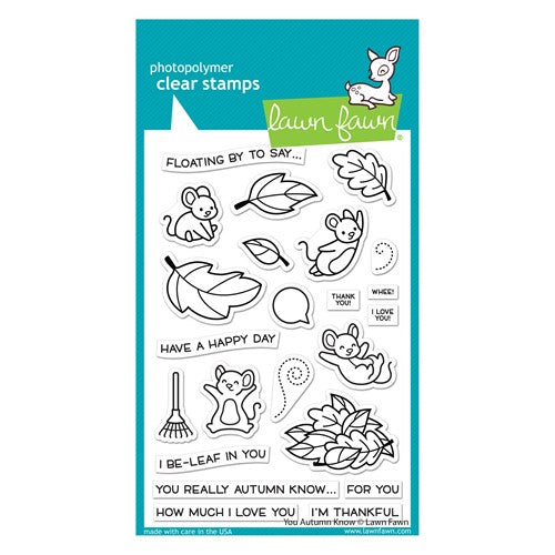 Simon Says Stamp! Lawn Fawn YOU AUTUMN KNOW Clear Stamps lf2660