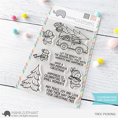 Simon Says Stamp! Mama Elephant Clear Stamps TREE PICKING