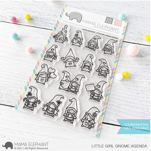 Simon Says Stamp! Mama Elephant Clear Stamps LITTLE GIRL GNOME AGENDA