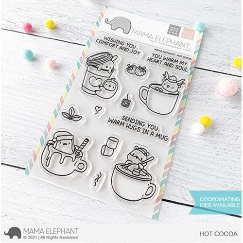 Simon Says Stamp! Mama Elephant Clear Stamps HOT COCOA