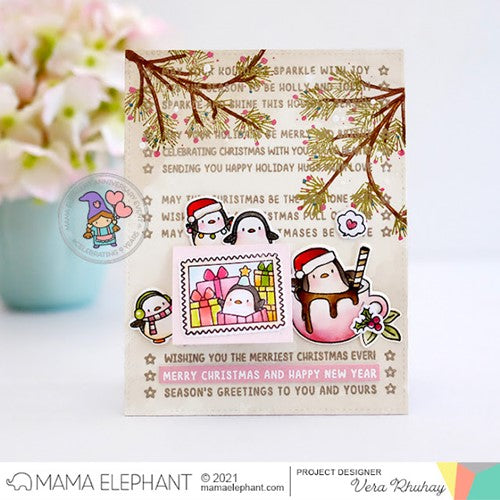 Simon Says Stamp! Mama Elephant Clear Stamps EASY XMAS GREETINGS