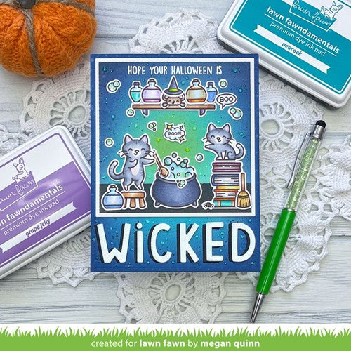 Simon Says Stamp! Lawn Fawn SET PURRFECTLY WICKED ADD-ON Clear Stamps and Dies lfpwao