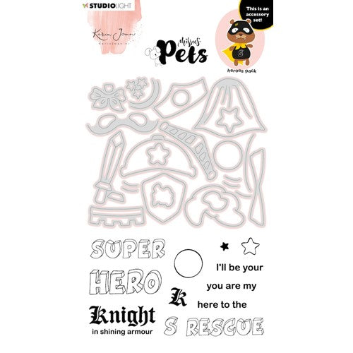 Simon Says Stamp! Studio Light PETS HERO ACCESSORIES Missees Stamp and Die Set kjmbkjscd07*