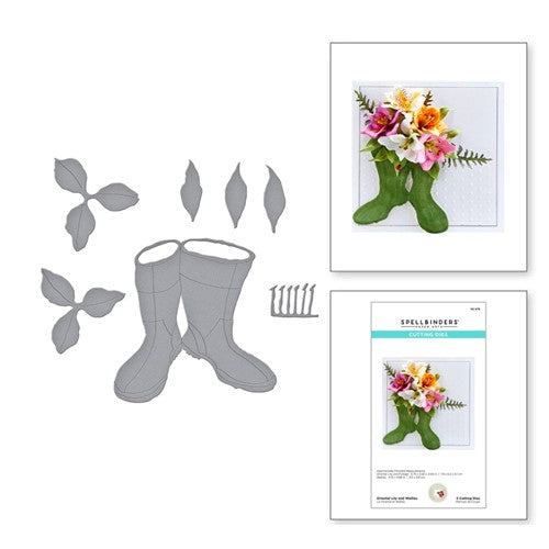 Simon Says Stamp! S5-478 Spellbinders ORIENTAL LILY AND WELLIES Etched Dies*