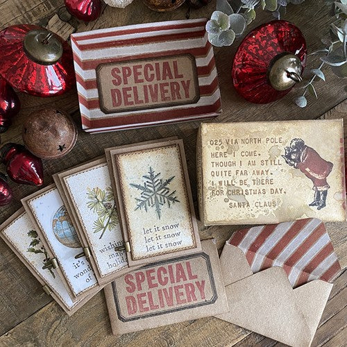 Stampers Anonymous Tim Holtz Stamps Stencil SANTA Christmas THMM154 