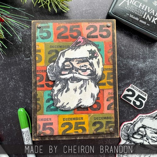Simon Says Stamp! Tim Holtz Cling Rubber Stamps JOLLY SANTA CMS442