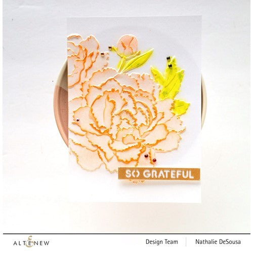 Simon Says Stamp! Altenew FRILLY PEONIES 3D Embossing Folder ALT6453