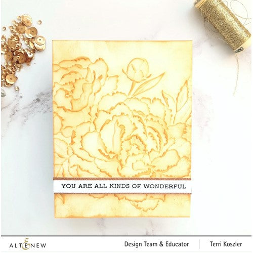 Simon Says Stamp! Altenew FRILLY PEONIES 3D Embossing Folder ALT6453