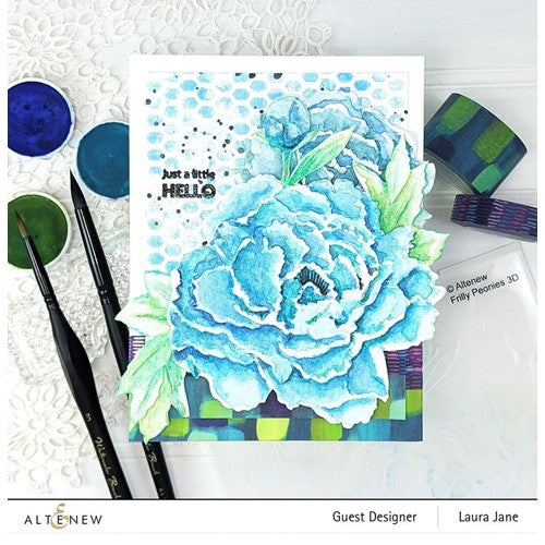 Simon Says Stamp! Altenew FRILLY PEONIES 3D Embossing Folder ALT6453