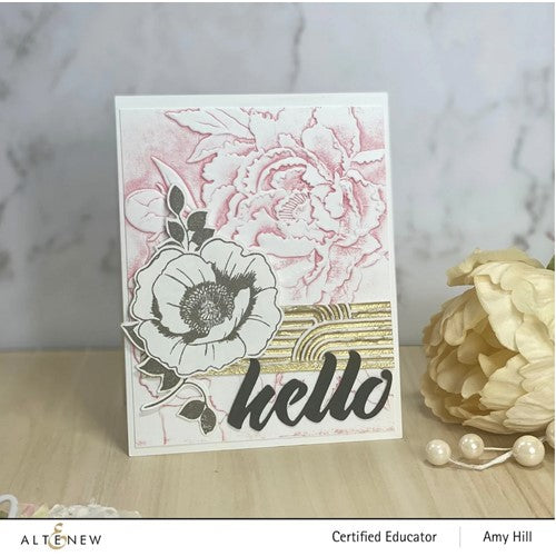 Simon Says Stamp! Altenew FRILLY PEONIES 3D Embossing Folder ALT6453