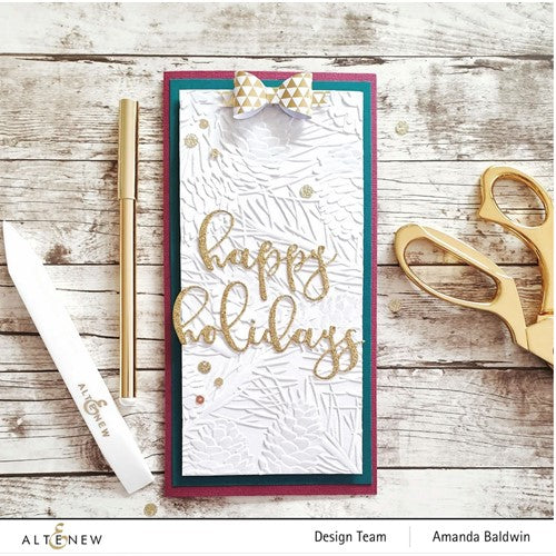 Simon Says Stamp! Altenew CLASSIC PINECONES SLIMLINE 3D Embossing Folder ALT6452