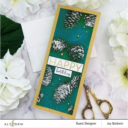 Simon Says Stamp! Altenew CLASSIC PINECONES SLIMLINE 3D Embossing Folder ALT6452
