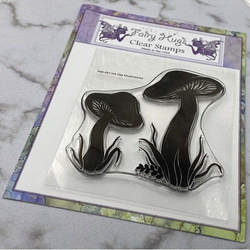 Simon Says Stamp! Fairy Hugs INK CAP MUSHROOMS Clear Stamps FHS-257