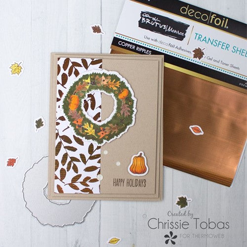 Therm O Web - iCraft - Deco Foil - 6 x 6 Transfer Sheets - Copper Ripples - 16 Pack