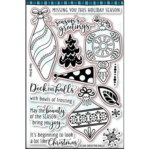 Simon Says Stamp! Dare 2B Artzy DECK THE HALLS Clear Stamp Set 21334