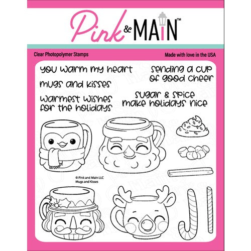Simon Says Stamp! Pink and Main MUGS AND KISSES Clear Stamps PM0489