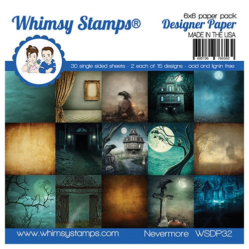 Simon Says Stamp! Whimsy Stamps NEVERMORE 6 x 6 Paper Pack WSDP32