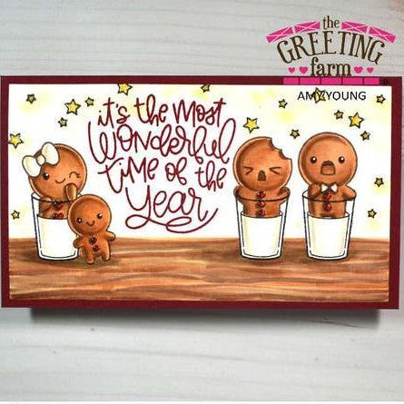 Simon Says Stamp! The Greeting Farm GINGERBREAD CHRISTMAS Clear Stamps tgf604 | color-code:ALT1