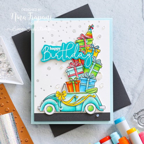 Simon Says Stamp! Art Impressions BIRTHDAY BUGGY RIDES Clear Stamps and Dies 5455 | color-code:ALT1
