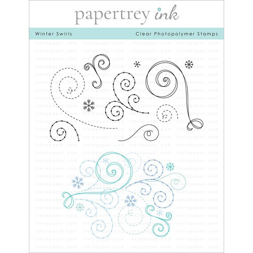Simon Says Stamp! Papertrey Ink WINTER SWIRLS Clear Stamps 1331