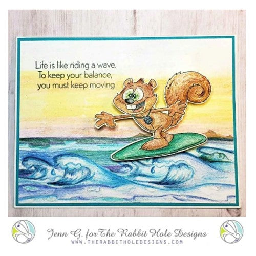 Simon Says Stamp! The Rabbit Hole Designs CLARENCE SURFING Clear Stamps TRH-133*