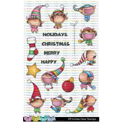 Simon Says Stamp! C.C. Designs ELF INCHIES Clear Stamp Set ccd0275