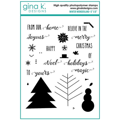Simon Says Stamp! Gina K Designs WINTER WONDERLAND Clear Stamps bs44*
