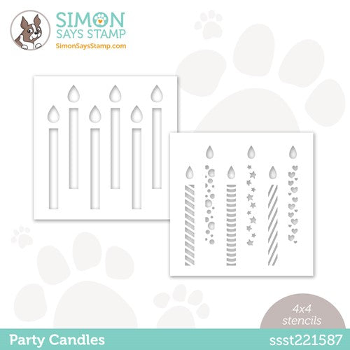 Simon Says Stamp! Simon Says Stamp Stencils PARTY CANDLES ssst221587