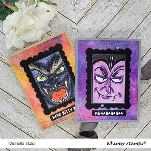 Simon Says Stamp! Whimsy Stamps MONSTER CLOSE UPS Clear Stamps CWSD396